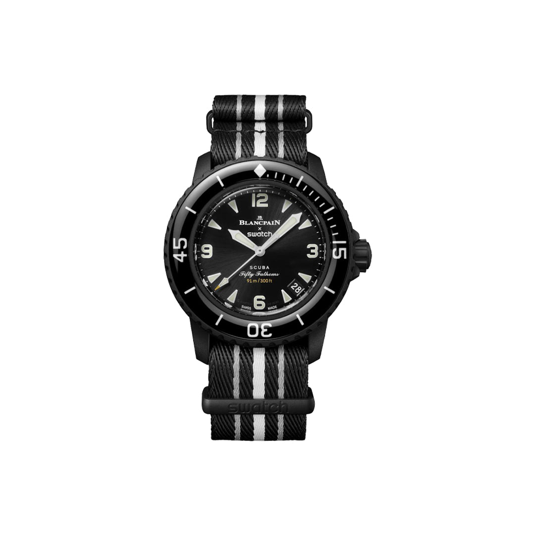 SWATCH X BLANCPAIN BIOCERAMIC SCUBA FIFTY FATHOMS OCEAN OF STORMS