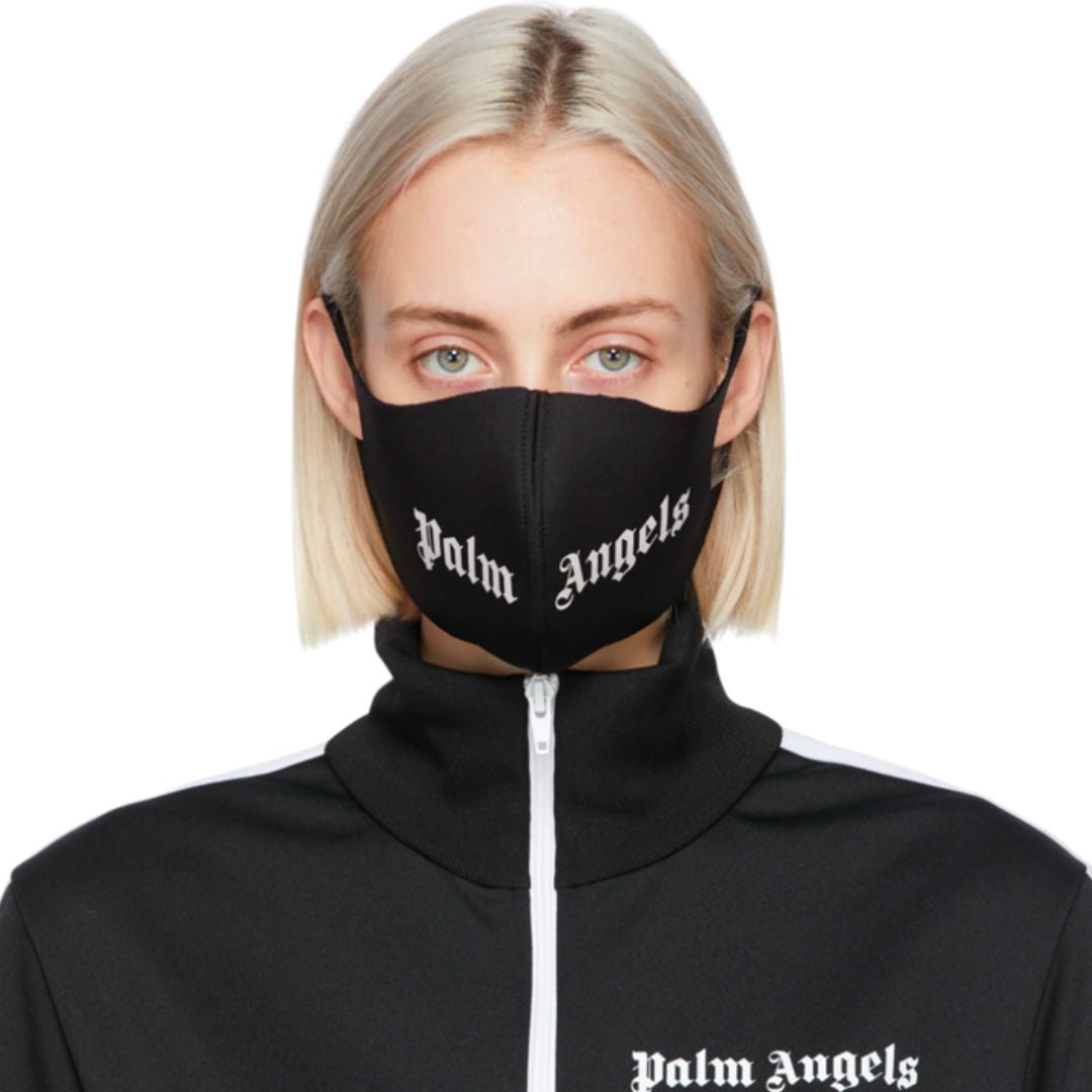 PALM ANGELS Black Logo Mask